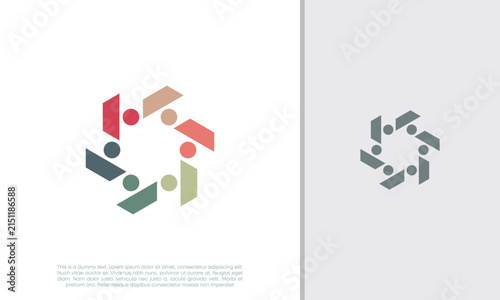 Global Community Logo Icon Elements Template. Community human Logo template vector. Community health care. Abstract Community logo
