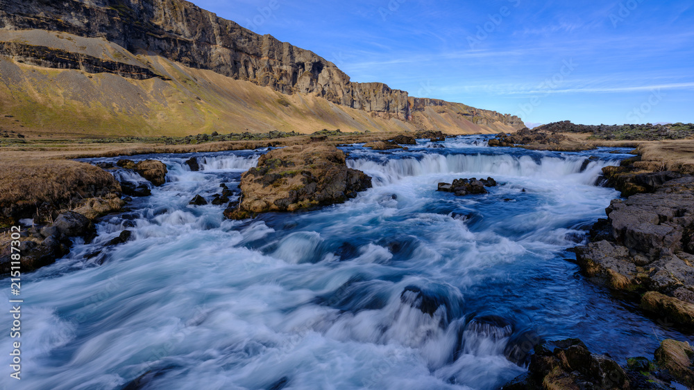 Fototapeta premium Fossalar Waterfall, near Vik, Iceland