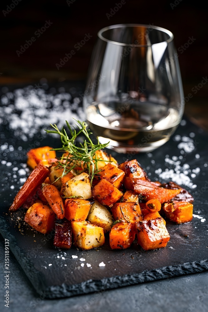 Fototapeta premium Braised Root Vegetables