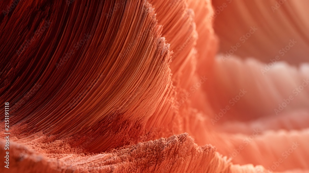 Fototapeta premium Abstract terracotta sandstone wave texture