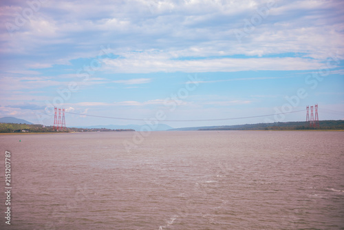 view of the Saint Lawrence River in Quebec, Canada