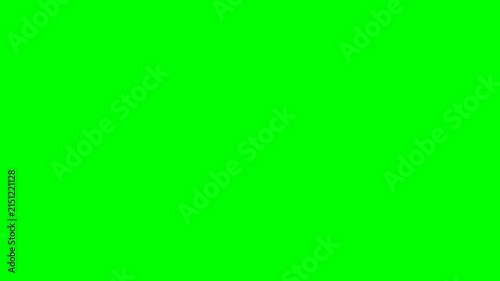 A sequence of diminishing squares floating over a vibrant green background