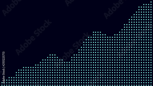 Abstract financial indicator showing positive growth via a dotted grid pattern