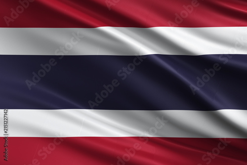 Waving national flag of Thailand background