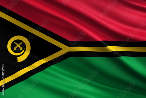 Waving national flag of Vanuatu background.
