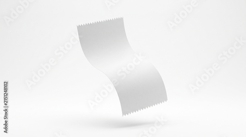 High Quality 3D Receipt For Mockup With White Background