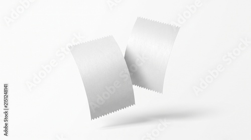 High Quality 3D Receipt For Mockup With White Background