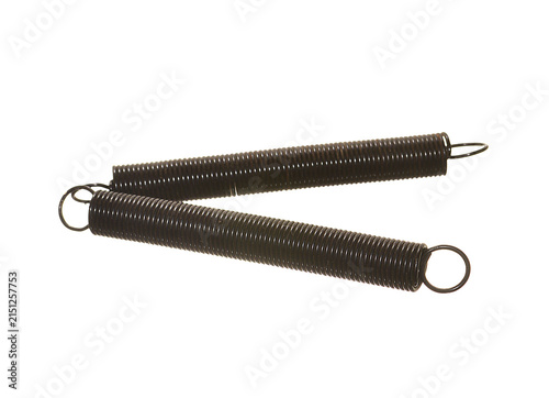 steel spring isolated on white background