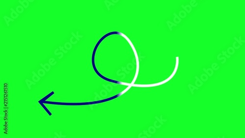 High Quality 4K Green Screen Wiggling Arrow Pointer Animation Overlay Stock Footage