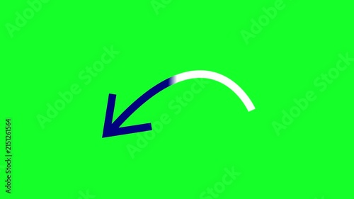 Minimalist 4K Green Screen Wiggle Arrow Motion Graphics Element for Video Editors