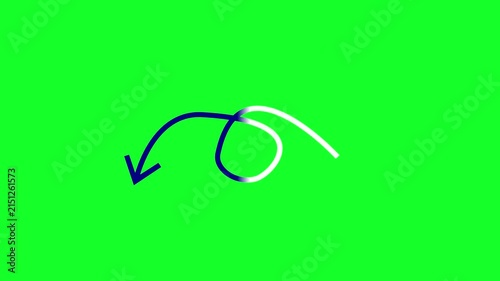 4K Green Screen Wiggle Arrow Cursor Overlay Element for Modern Video Production