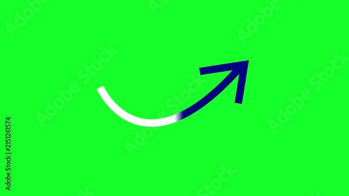 4K Ultra HD Green Screen Wiggle Arrow Animation Overlay Element for Video Editing