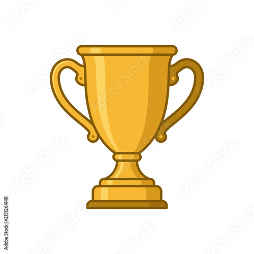 Bild auf Leinwand Golden trophy cup award for champion winner achievement in sports competition is