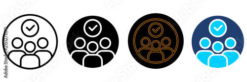Foto Four Distinctive Styles Of Team Checkmark Icons