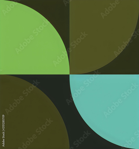 Abstract geometric pattern with colorful curved shapes