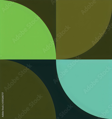Abstract geometric pattern with colorful curved shapes