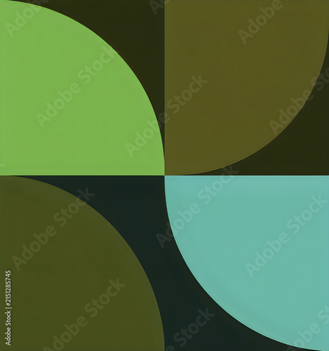Abstract geometric pattern with colorful curved shapes