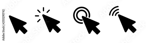 Click icon set. pointer arrow icon. cursor icon vector