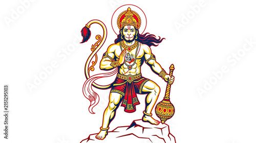 Принти на полотні Mythological Monkey God Character Isolated