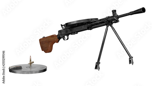 Fotografie 3d rendering of the degtyaryov machine gun dp