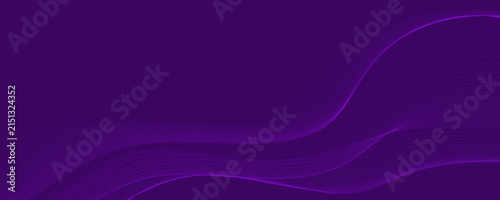 Foto Minimalist purple flowing curve background