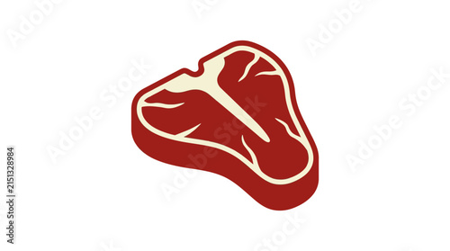 T-bone steak cut icon vector illustration with t bone illustration isolated