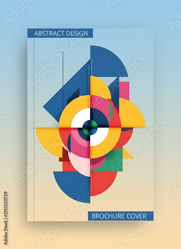 Colorful Abstract Brochure Cover Design.