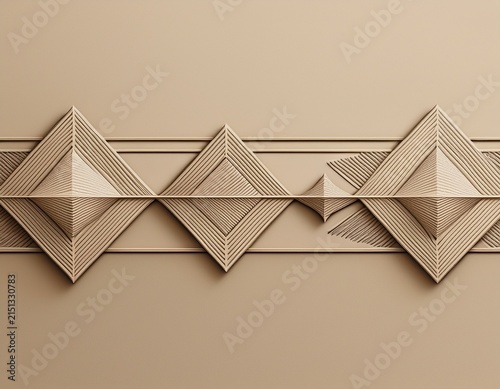 elegant minimalist horizontal line divider with geometric diamond accents on a neutral beige background
