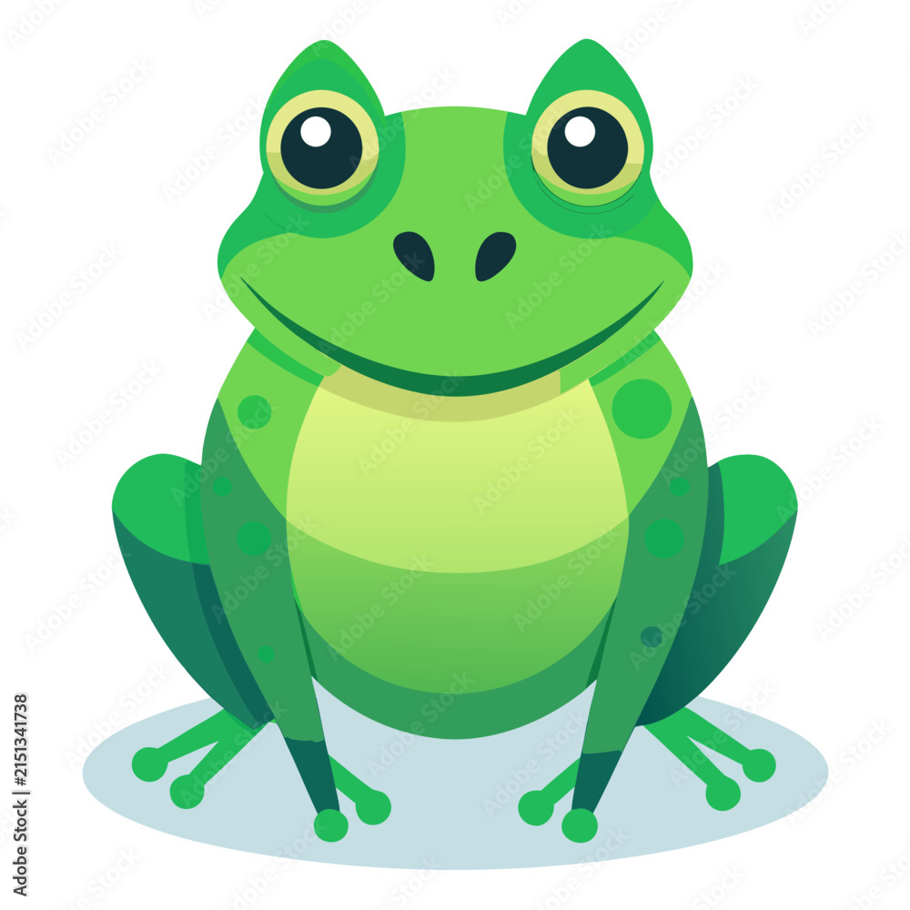 Fototapeta premium Frog Flat Gradient Vector Illustrationcommer Abstract Visual Background with Clean Commercial Design Style
