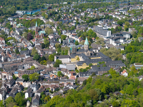 Essen-Werden im südlichen Ruhrgebiet aus der Luft