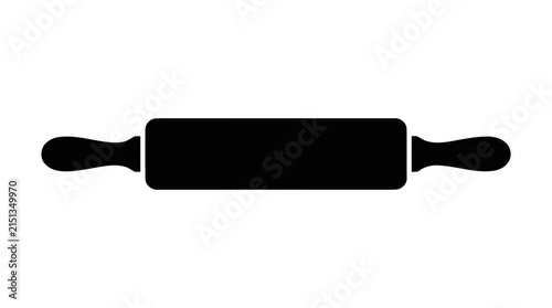 Vector illustration of rolling pin icon on a transparent background