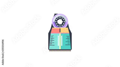 Oscillating multi tool saw blade accessory isolated on white background