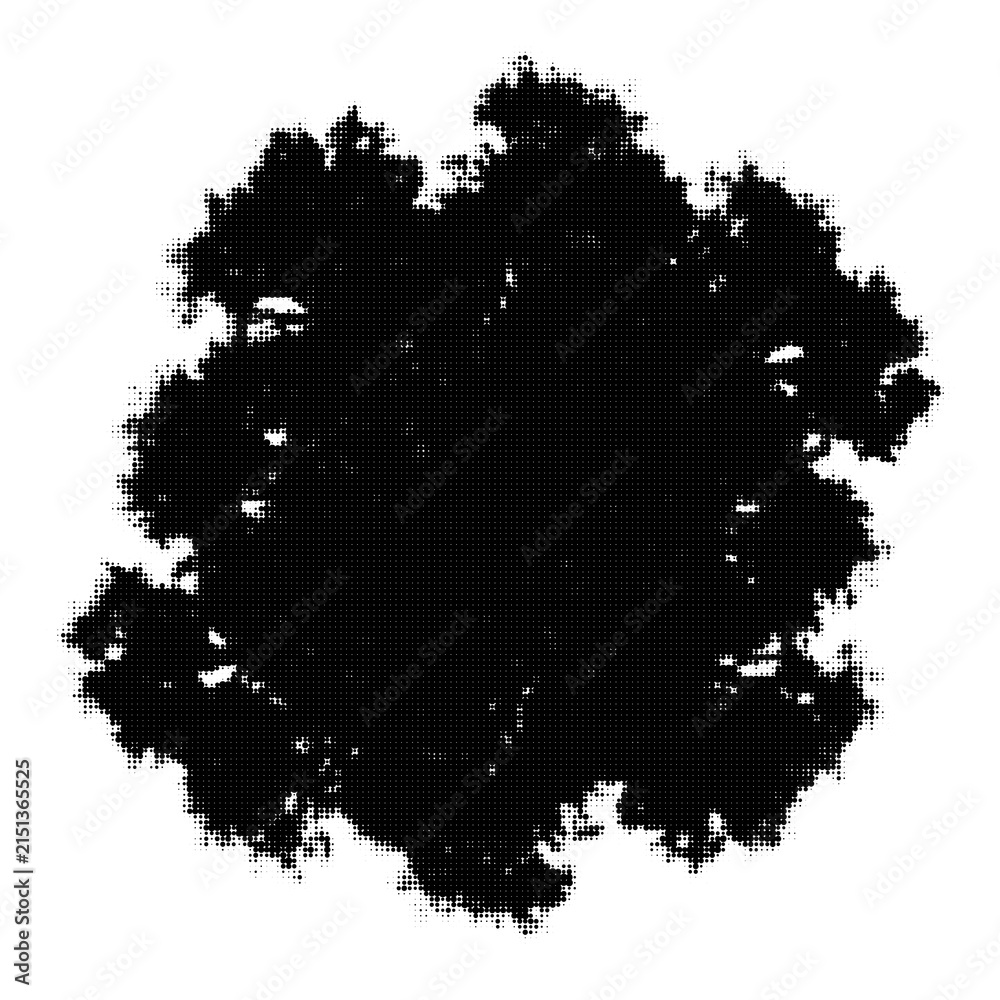 Fototapeta premium Black geometric tree with dots illustration illustration
