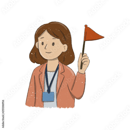 Foto Art Gallery Tour Guide Illustration