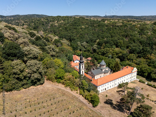 Photography Aerial View of Novo Hopovo Monastery on Fruska Gora, Serbia