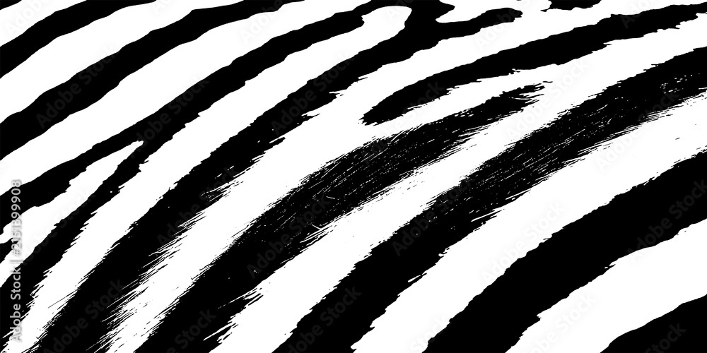 Naklejka premium Zebra skin pattern black and white texture with wildlife monochrome abstract background contrast detailed backdrop