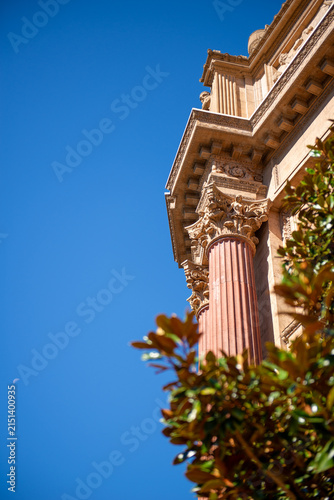 Exploring historical architecture in California under a clear blue sky