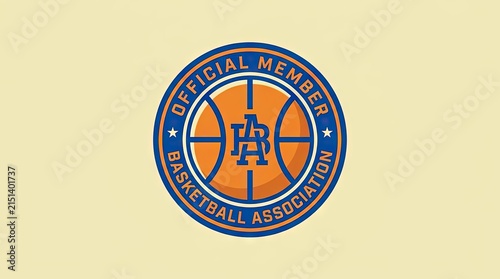 Official Member Basketball Association circular blue seal.