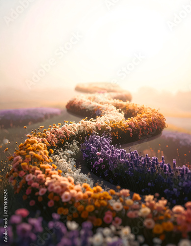 flowers in the sunset