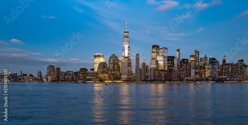 Obraz na plátně New York night city panorama