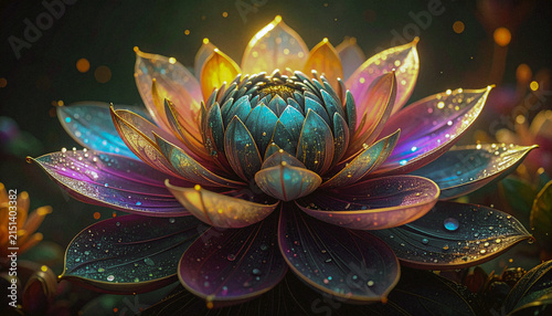 lotus flower in the night
