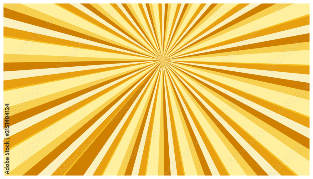 Fototapeta premium Abstract golden sunburst background with dynamic radial lines perfect for cheerful and lively designs.