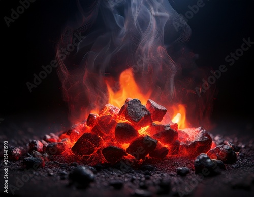 smoldering pile of smoldering embers glowing with red light in the darkness esg reports sustainability campaigns designed for sustainability communications and esg reporting
