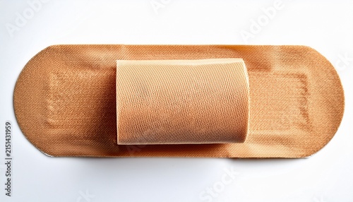 adhesive bandage medical plaster for first aid backgrounisolated on white background flexible woven bandage
