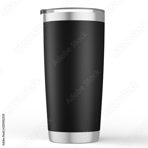 20 oz Tumbler with Handle Video on Transparent Background. 3d rendering