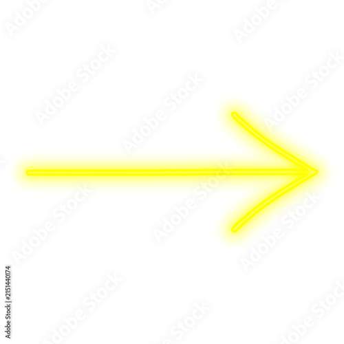 yellow arrow isolated