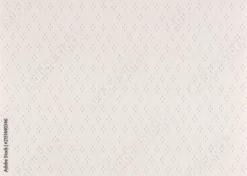 Cream Cotton Fabric Geometric Macro Background