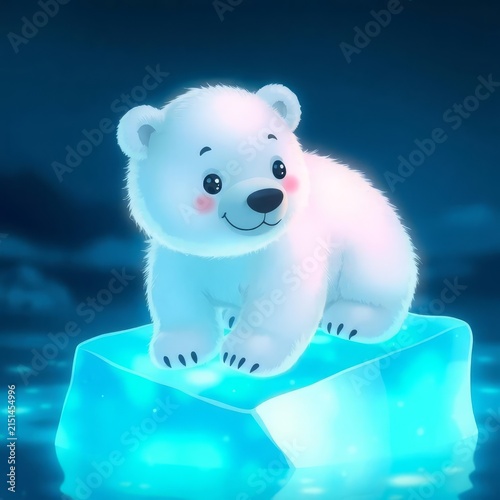 polar bear on ice