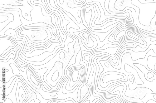 Topographic map patterns with contour line and topography texture. Vintage outdoors style map with different grid. Abstract white topography vector background