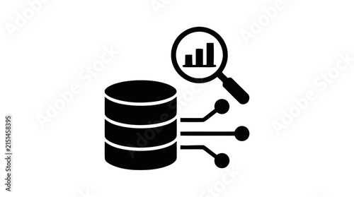 Vector illustration of data analytics and monitoring icon on a transparent background